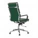 Nautilus Designs Avanti High Back Bonded Leather Executive Office Chair With Individual Back Cushions and Fixed Arms Green - BCL6003FGN 41075NA