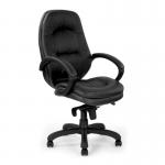 Nautilus Designs Brighton High Back Luxurious Leather Faced Executive Office Chair With Lumbar Support LBK 41089NA