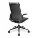 Nautilus Designs Libra High Back Fabric Executive Office Chair With Slimline Seat & Back Built-in Levers & Fixed Arms Black - BCF/K500/BK-BK 41131NA