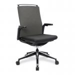 Nautilus Designs Libra High Back Fabric Executive Office Chair With Slimline Seat K500BK-GY 41138NA