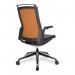 Nautilus Designs Libra High Back Fabric Executive Office Chair With Slimline Seat Orange - BCFK500BK-OG 41145NA