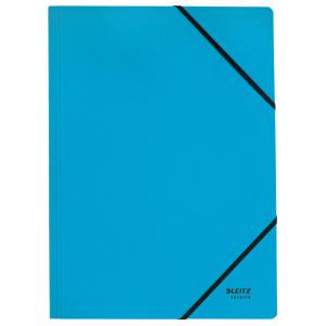 Leitz Recycle Card Folder With Elastic Band Closure A4 Blue 39080035