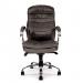 Nautilus Designs Santiago High Back Italian Leather Faced Synchronous Executive Chair With Integrated Headrest & Fixed Arms Black - DPA618KTAG/LBK 41159NA