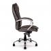 Nautilus Designs Santiago High Back Italian Leather Faced Synchronous Executive Chair With Integrated Headrest LBK 41159NA