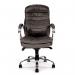 Nautilus Designs Santiago High Back Italian Leather Faced Synchronous Executive Chair With Integrated Headrest LBK 41159NA