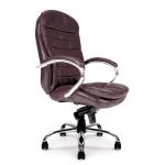 Nautilus Designs Santiago High Back Italian Leather Faced Synchronous Executive Chair With Integrated Headrest BW 41166NA