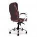 Nautilus Designs Santiago High Back Italian Leather Faced Synchronous Executive Chair With Integrated Headrest BW 41166NA