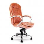 Nautilus Designs Santiago High Back Italian Leather Faced Synchronous Executive Chair With Integrated Headrest TN 41173NA