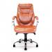 Nautilus Designs Sandown High Back Luxurious Leather Faced Synchronous Executive Chair With Integrated Headrest & Fixed Arms Tan - DPA617KTAG/TN 41194NA