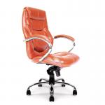 Nautilus Designs Sandown High Back Luxurious Leather Faced Synchronous Executive Chair With Integrated Headrest TN 41194NA