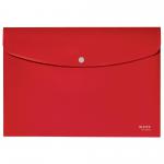 Leitz Recycle Polypropylene Document Wallet With Push Button Closure Red 46780025 41234AC