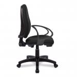 Nautilus Designs Java 100 Medium Back Single Lever Fabric Operator Office Chair With Fixed Arms Black - BCF/I300/BK/A 41236NA