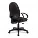 Nautilus Designs Java 100 Medium Back Single Lever Fabric Operator Office Chair With Fixed Arms Black - BCFI300BKA 41236NA