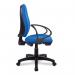 Nautilus Designs Java 100 Medium Back Single Lever Fabric Operator Office Chair With Fixed Arms Blue - BCFI300BLA 41243NA