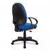 Nautilus Designs Java 100 Medium Back Single Lever Fabric Operator Office Chair With Fixed Arms Blue - BCFI300BLA 41243NA