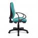 Nautilus Designs Java 100 Medium Back Single Lever Fabric Operator Office Chair With Fixed Arms Green - BCFI300GNA 41257NA