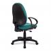 Nautilus Designs Java 100 Medium Back Single Lever Fabric Operator Office Chair With Fixed Arms Green - BCFI300GNA 41257NA