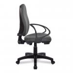 Nautilus Designs Java 100 Medium Back Single Lever Fabric Operator Office Chair With Fixed Arms Grey - BCF/I300/GY/A 41264NA
