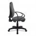 Nautilus Designs Java 100 Medium Back Single Lever Fabric Operator Office Chair With Fixed Arms Grey - BCFI300GYA 41264NA