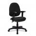 Nautilus Designs Java 100 Medium Back Single Lever Fabric Operator Office Chair With Height Adjustable Arms Black - BCFI300BKADT 41271NA