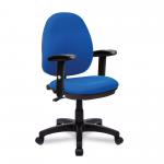 Nautilus Designs Java 100 Medium Back Single Lever Fabric Operator Office Chair With Height Adjustable Arms Blue - BCF/I300/BL/ADT 41278NA
