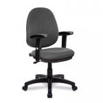 Nautilus Designs Java 100 Medium Back Single Lever Fabric Operator Office Chair With Height Adjustable Arms Grey - BCFI300GYADT 41299NA