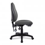 Nautilus Designs Java 200 Medium Back Twin Lever Fabric Operator Office Chair Without Arms Grey - BCF/P505/GY 41306NA