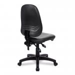 Nautilus Designs Java 200 Medium Back Twin Lever Vinyl Operator Office Chair Without Arms Black - BCF/P505/BKV 41313NA