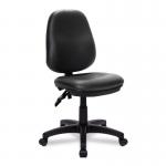 Nautilus Designs Java 200 Medium Back Twin Lever Vinyl Operator Office Chair Without Arms Black - BCFP505BKV 41313NA