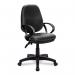 Nautilus Designs Java 200 Medium Back Twin Lever Vinyl Operator Office Chair With Fixed Arms Black - BCFP505BKVA 41327NA