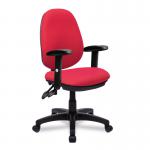 Nautilus Designs Java 200 Medium Back Twin Lever Fabric Operator Office Chair With Height Adjustable Arms Red - BCFP505RDADT 41348NA