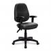 Nautilus Designs Java 200 Medium Back Twin Lever Vinyl Operator Office Chair With Height Adjustable Arms Black - BCFP505BKVADT 41369NA