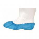 Disposable Overshoes 16 Inch (41cm) Protective Shoe Covers Polythene Blue (Pack 100) 0801609 41374CP