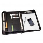 Monolith A4 Conference Folder and Pad Clip Leather Look Black 2926 41413MN