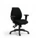 Nautilus Designs Severn Ergonomic Medium Back Multi-Functional Synchronous Operator Office Chair With Adjustable Arms Black - DPA1435MBSY/ABK 41439NA