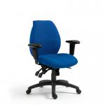 Nautilus Designs Severn Ergonomic Medium Back Multi-Functional Synchronous Operator Office Chair With Adjustable Arms Blue - DPA1435MBSYABL 41446NA