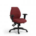 Nautilus Designs Severn Ergonomic Medium Back Multi-Functional Synchronous Operator Office Chair With Adjustable Arms Wine - DPA1435MBSYAWN 41453NA