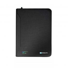 Monolith Blueline Zipped Meeting and Conference Folder A4 Black 3351 41581MN