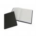 This image features a stack of ValueX hardback books, along with a ValueX A5 casebound hard cover notebook. The notebook has ruled pages and a black cover, and contains 192 pages in total.