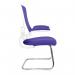 Nautilus Designs Luna Designer High Back Mesh Purple Cantilever Visitor Chair With Folding Arms and White ShellChrome Frame - BCML1302VWHPL 41614NA