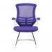 Nautilus Designs Luna Designer High Back Mesh Purple Cantilever Visitor Chair With Folding Arms and White ShellChrome Frame - BCML1302VWHPL 41614NA