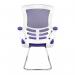 Nautilus Designs Luna Designer High Back Mesh Purple Cantilever Visitor Chair With Folding Arms and White ShellChrome Frame - BCML1302VWHPL 41614NA