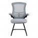 Nautilus Designs Luna Designer High Back Mesh Grey Cantilever Visitor Chair With Folding Arms and Black ShellFrame - BCML1302VGY 41628NA