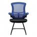 Nautilus Designs Luna Designer High Back Two Tone Mesh Cantilever Visitor Chair With Folding Arms and Black Shell Blue/Black - BCM/T1302V/BL 41635NA