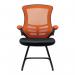 Nautilus Designs Luna Designer High Back Two Tone Mesh Cantilever Visitor Chair With Folding Arms and Black Shell OrangeBlack - BCMT1302VOG 41649NA