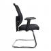 Nautilus Designs Barri Medium Back Mesh Visitor Chair With Fabric Seat and Height Adjustable Arms Black - BCM/K610V/BK 41663NA