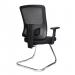 Nautilus Designs Barri Medium Back Mesh Visitor Chair With Fabric Seat and Height Adjustable Arms Black - BCM/K610V/BK 41663NA