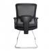 Nautilus Designs Barri Medium Back Mesh Visitor Chair With Fabric Seat and Height Adjustable Arms Black - BCM/K610V/BK 41663NA