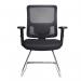 Nautilus Designs Barri Medium Back Mesh Visitor Chair With Fabric Seat and Height Adjustable Arms Black - BCMK610VBK 41663NA