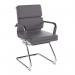 Nautilus Designs Avanti Medium Back Bonded Leather Cantilever Visitor Chair With Individual Back Cushions 5003AVGY 41684NA